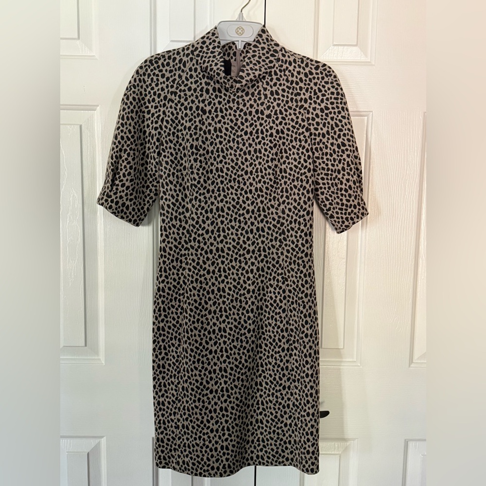 NWOT Carlisle Luxe Leopard Animal Print Mock Neck Dress – Women’s Size 2